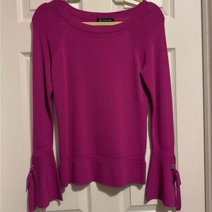 INC International Concepts Fuchsia Flared Sleeve Top